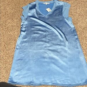 Melissa Nepton baby blue satin Georgina Dress- nwt